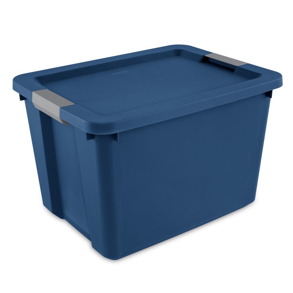 Sterilite Large Storage Bin, 20 Gallon Plastic Storage Container with Latch Lid