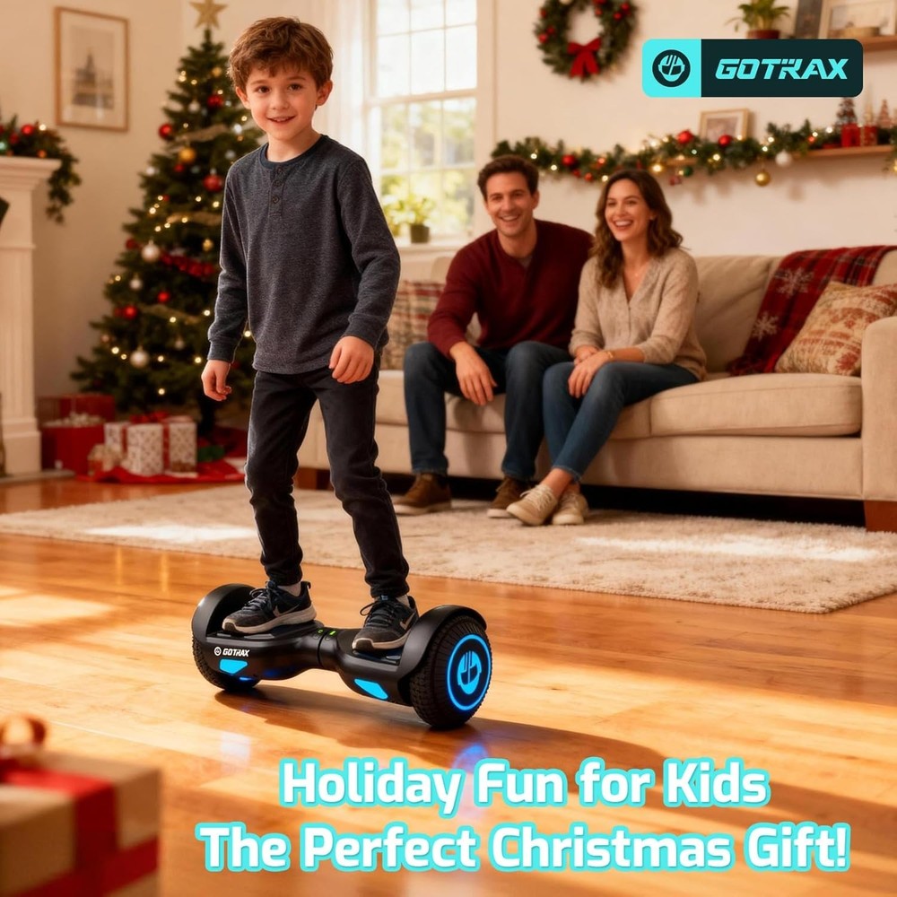 Gotrax Edge Hoverboard with 6.5" LED Wheels & Headlight Max 6.4km Range UL2272 ™