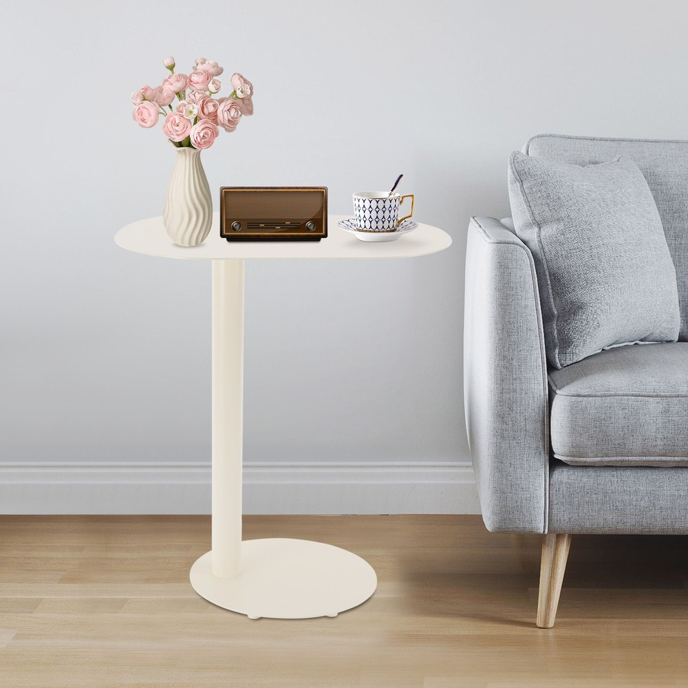 C-Shaped Side Table, Iron End Table, Couch Side Table Freestanding