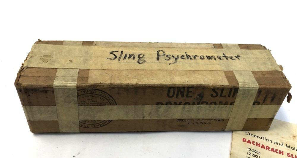 Bacharach Sling Psychrometer 12-2006 –Original Box & Manual
