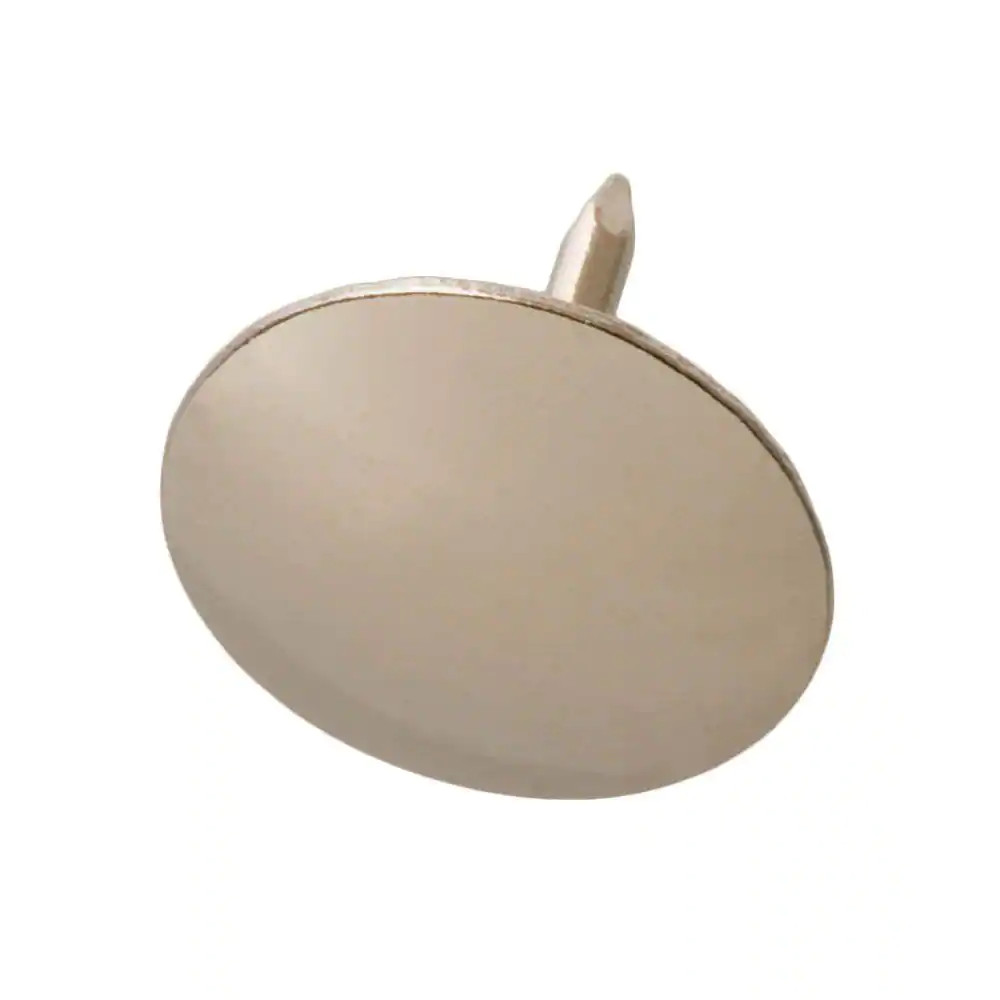 13/32 In. Nickel Thumb Tacks Rounded Flat Head (60-Pack)