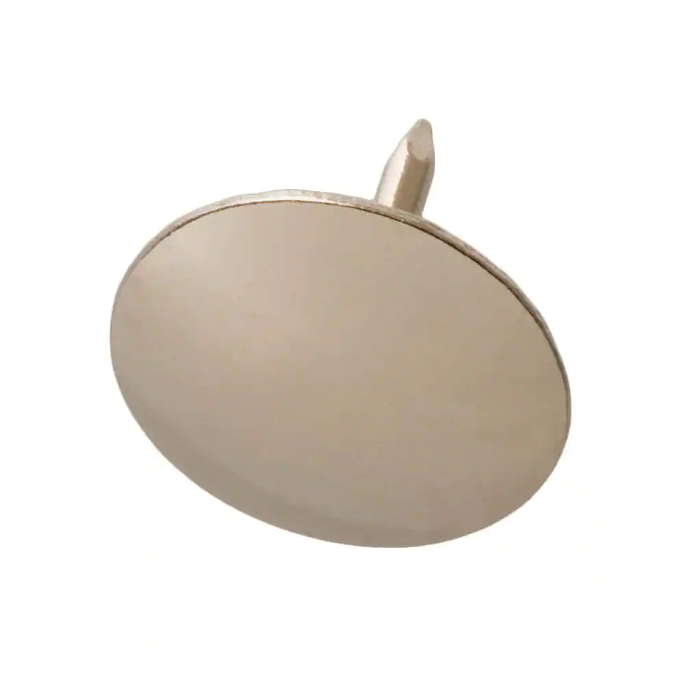 13/32 In. Nickel Thumb Tacks Rounded Flat Head (60-Pack)