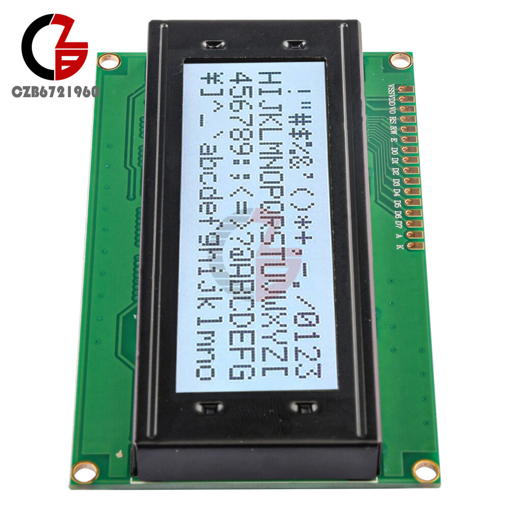 2004A LCD Display Module Character 20x4 Blacklight Display Gray Blue Screen 5V