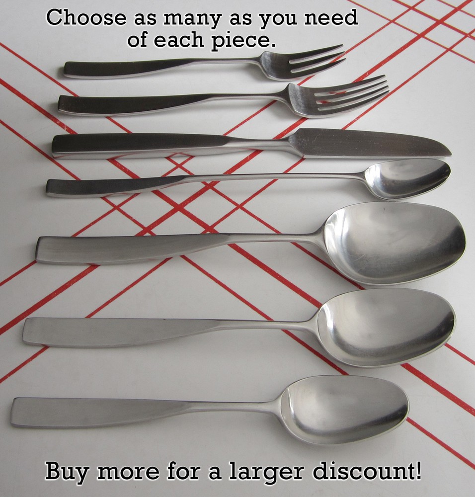 Extremely Rare Extra Long Lauffer Bedford 2 piece Salad Serving Fork & Spoon Set