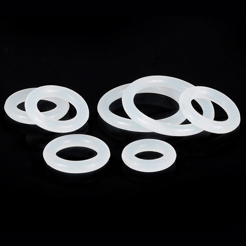 Food Grade O-Ring 5.0 mm Cross Section Clear Silicone Rubber O Rings O.D 17~150m