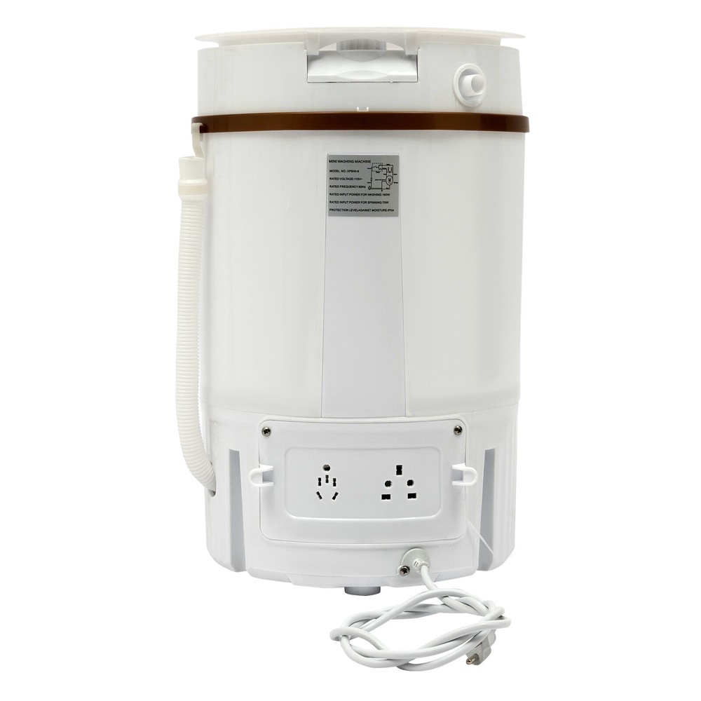 White Portable Mini Washing Machine Washer with Drainage Basket Multi-Functional