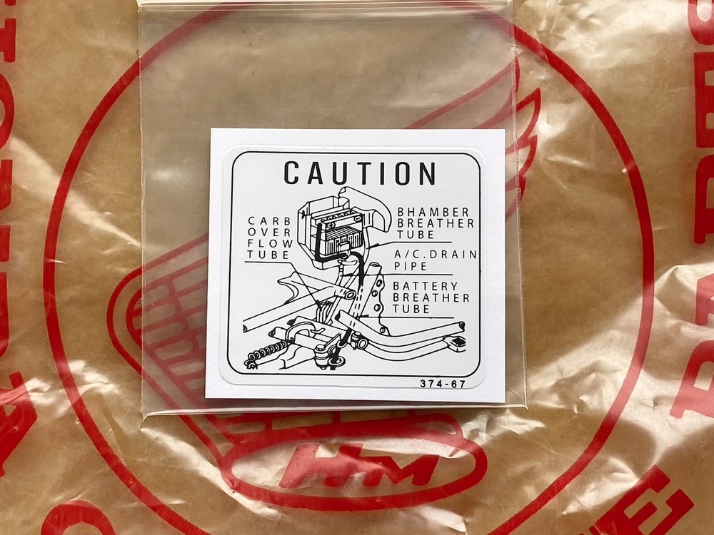 HONDA CB550F CB550 FOUR DECAL STICKER MARK CAUTION SET