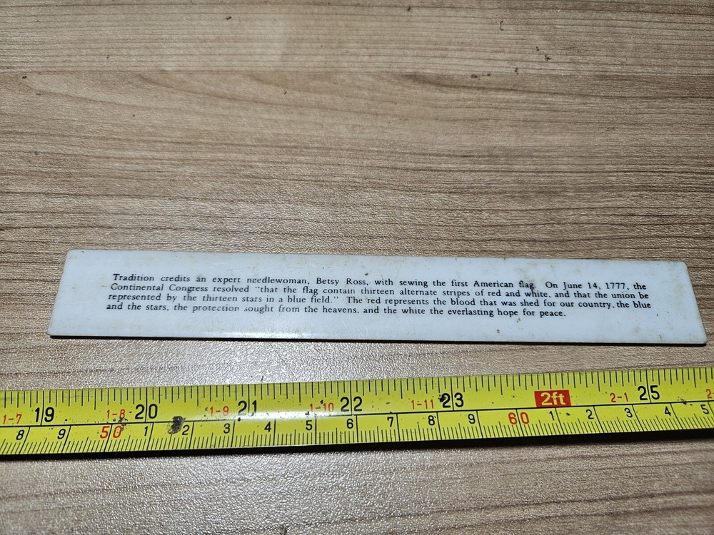 Vintage Birdsboro Fire Co Plastic Ruler Firefighter