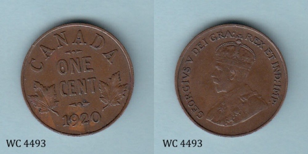 Canada 1 Cent 1920 (George V) Coin B