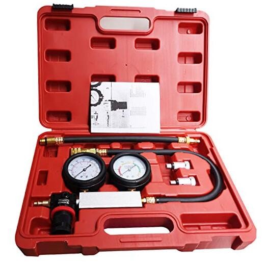 Cylinder Leak Down Tester,Compression Test kit - Engine Cylinder Dual Gauge
