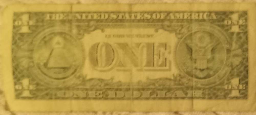 US paper money error note duplicate 2013 $1* star note B08599611* + flipper?