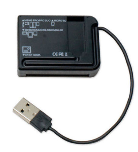 Ultra-Compact 5-Slot Memory USB Card Reader, SYBA
