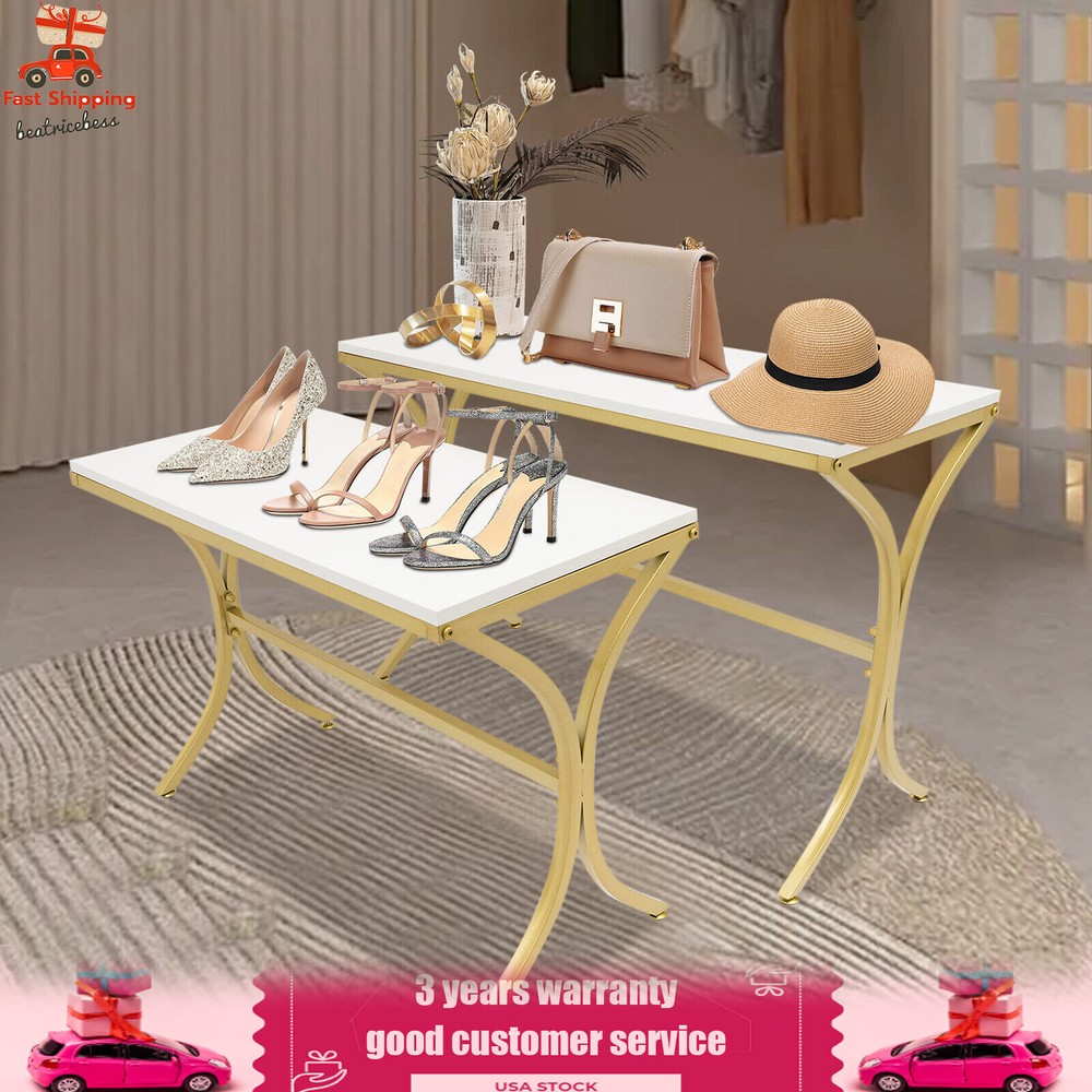 2pcs Handbag Display Stands Riser Shelf Storage Table Modern Nesting Tables hot