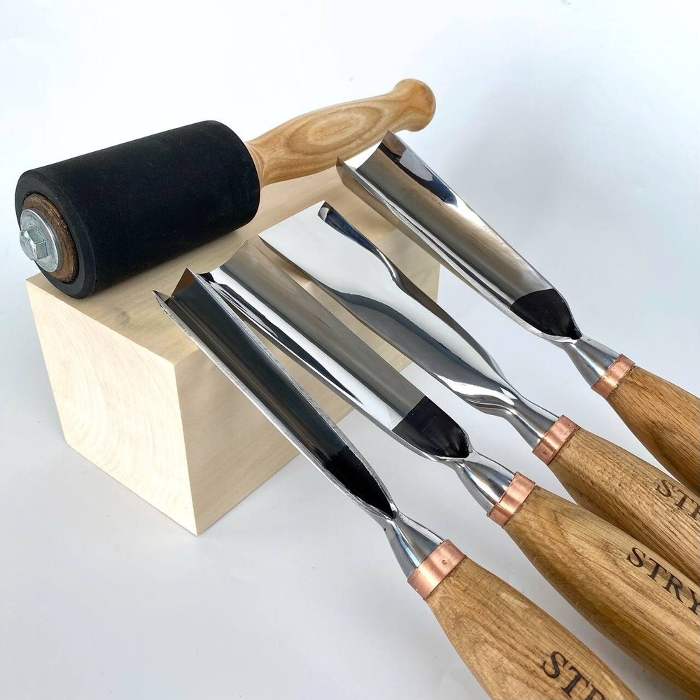 Sculpture Chisels Set, Heavy Duty tools, Hand Forged Gouges set, Woodcarving kit