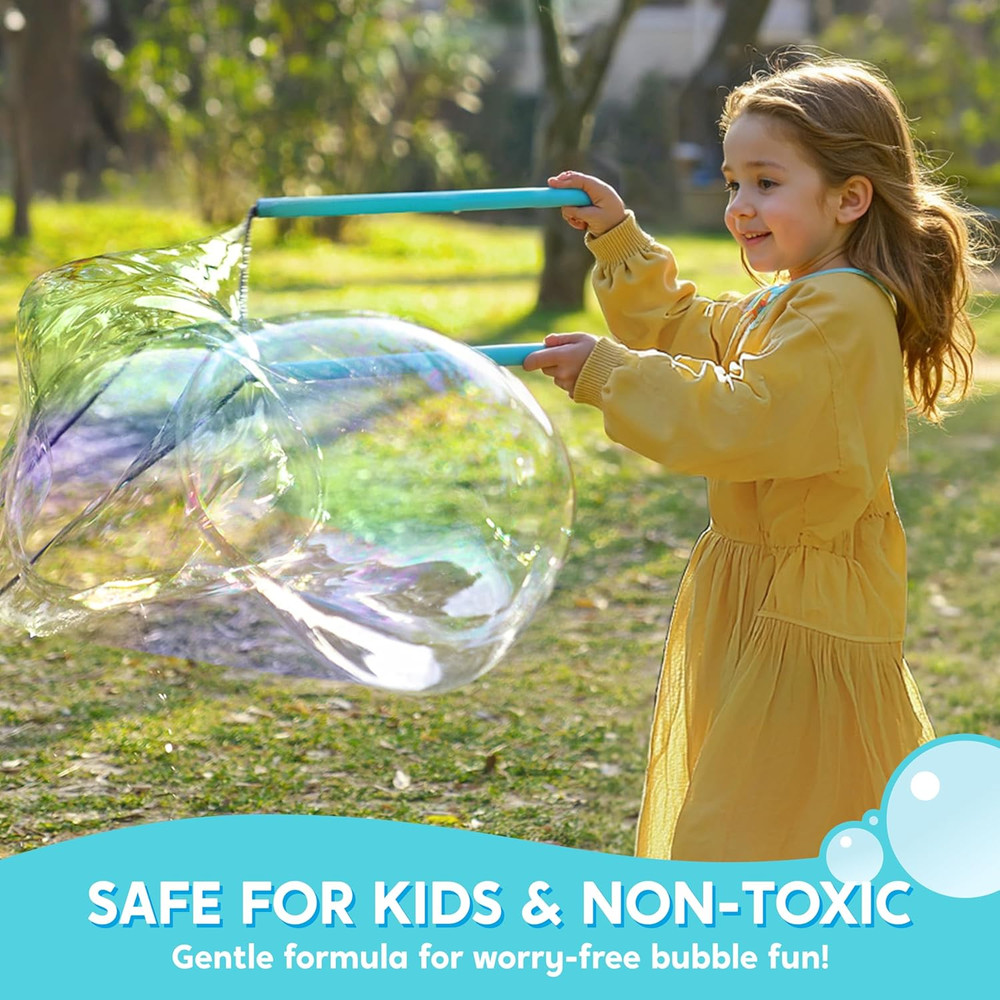 Giant Bubble Solution Concentrate, Makes 7 Gallons Refill for Wands/Machines Fun