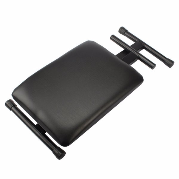 Black Adjustable Piano Bench 3-Level Height PU Leather Padded Keyboard Stool