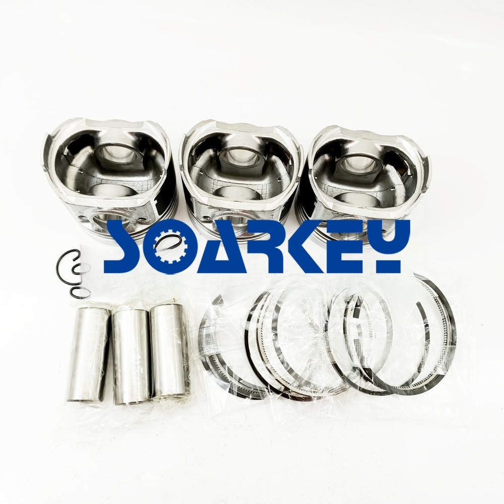 New 3 PCS Piston Kit & Ring Set STD for Kubota D722 Engine