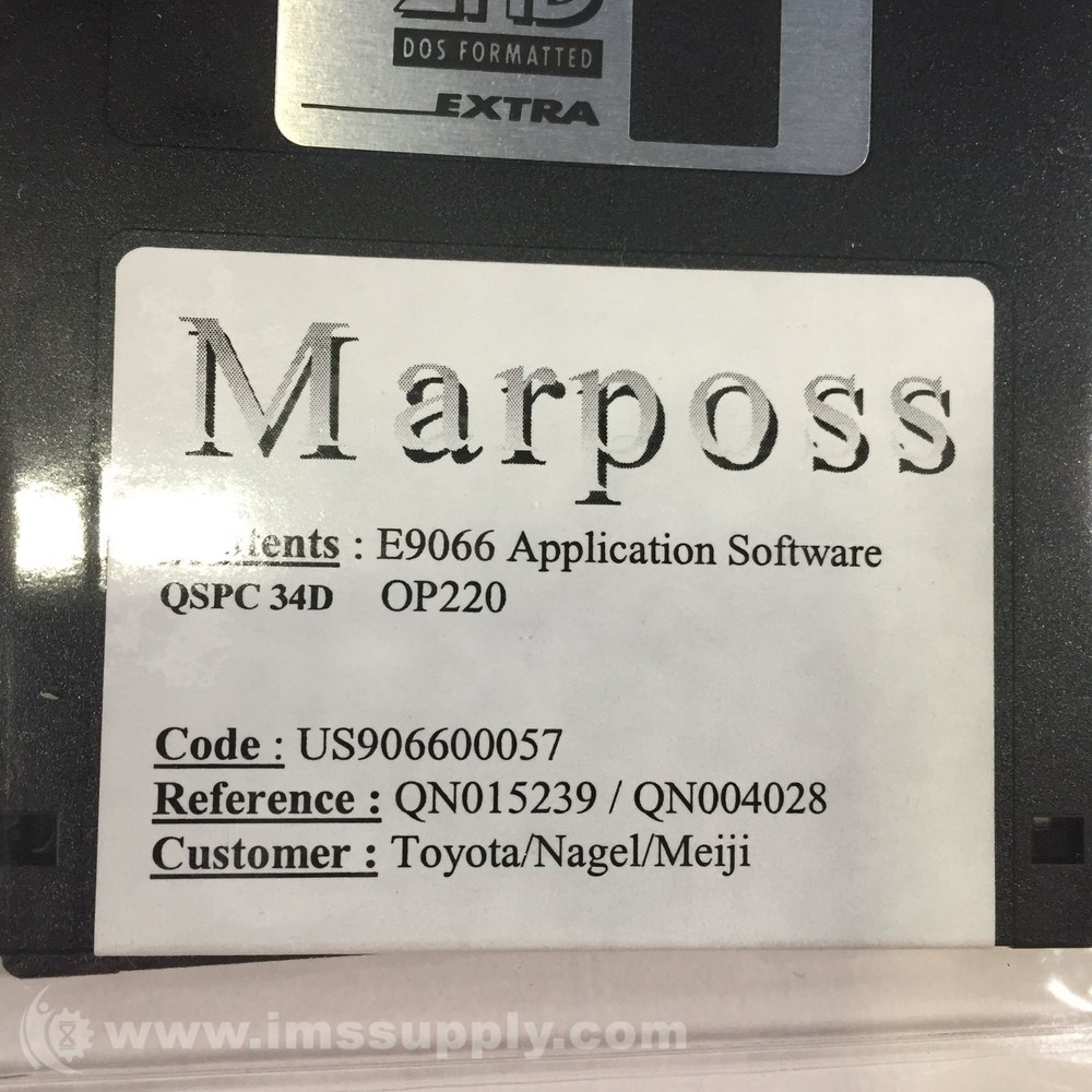 Marposs E9066 Application Software and Recovery Media FNFP