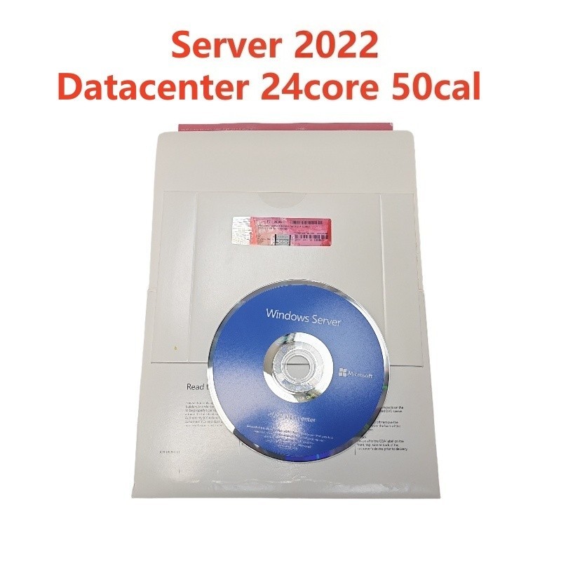 Microsoft Windows Server 2022 Datacenter 64Bit 24 Core 50 CALs DVD With Key