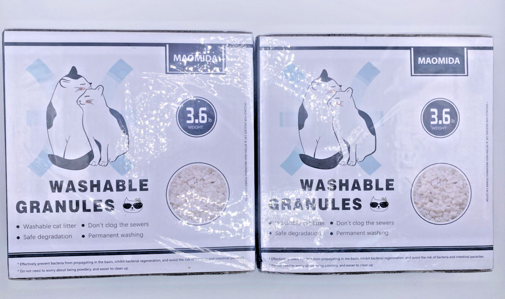 Maomida Cat Litter Granules Refill Washable Flushable Compostable Eco 2 Pack