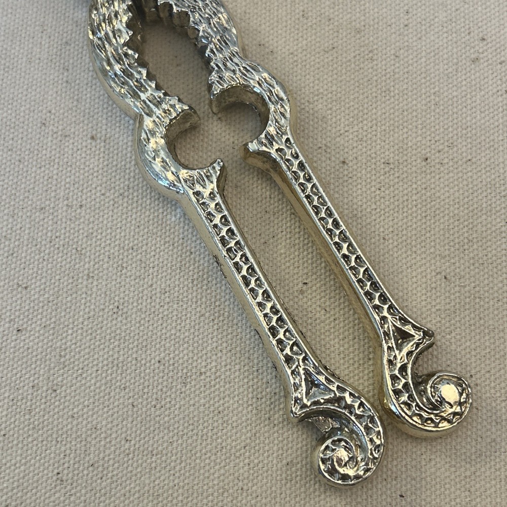 Vintage Nutcracker Metal Eagle Bird Head Handheld Silver Tone Phoenix