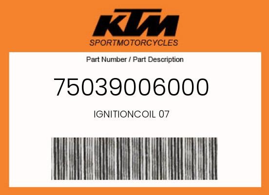 KTM Genuine Ignitioncoil 07 - 75039006000