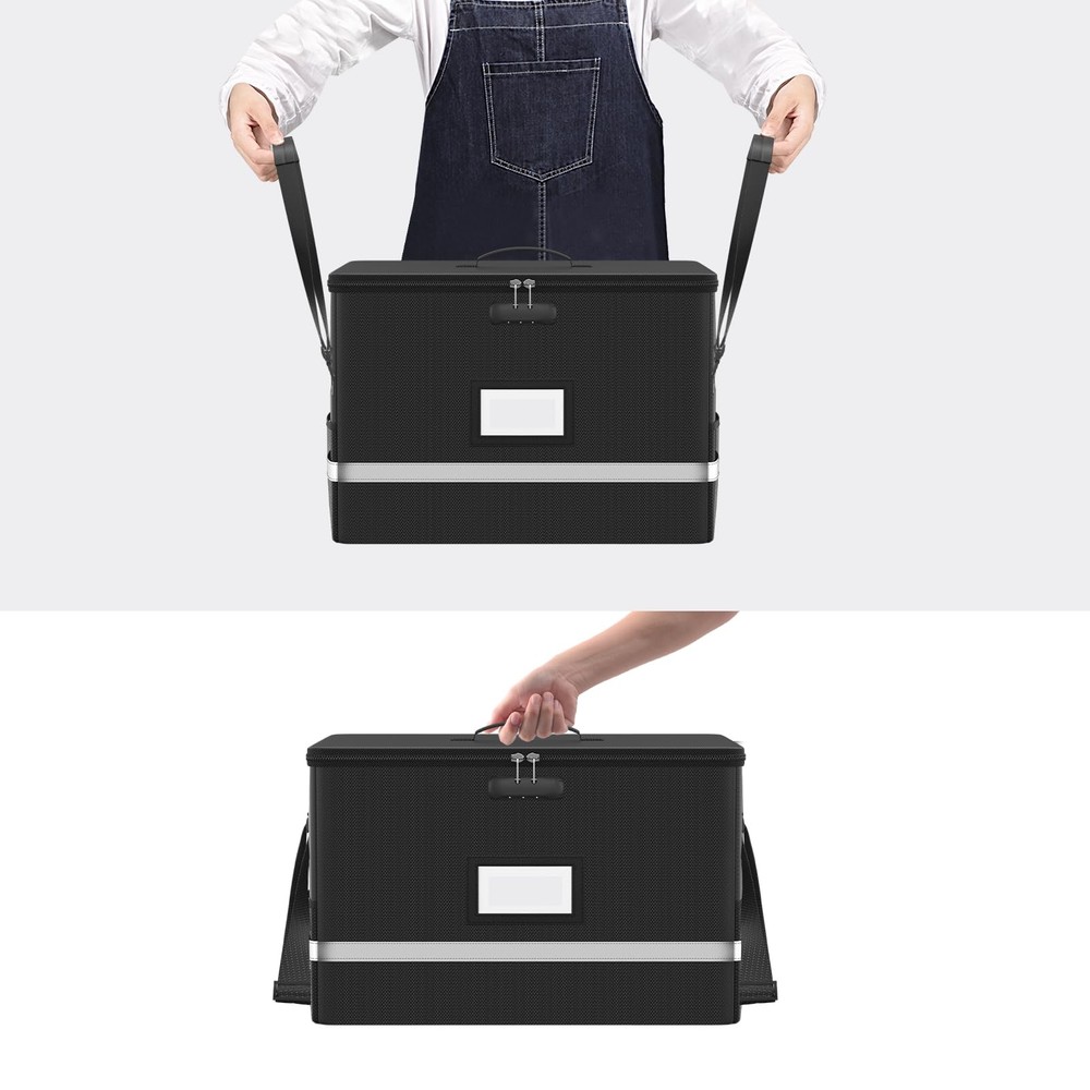 Fireproof File Box with Lock, 5200°F Document Box Storage Organizer, Suitable...