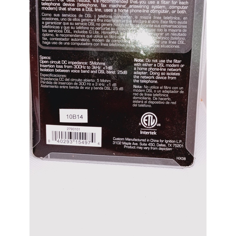 5 - Gigaware Single-Line DSL Filter #2790101
