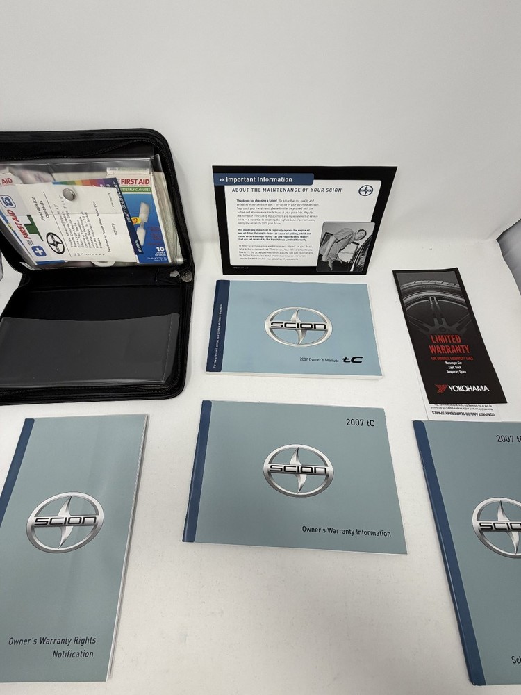2007 Scion tC Owners Manual OEM Complete Set With First Aid