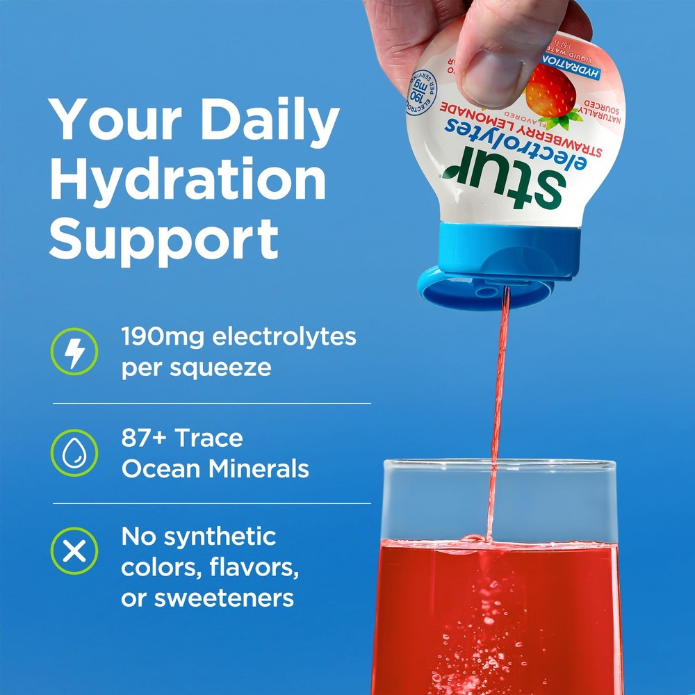 Stur Black Raspberry Electrolyte Water Enhancer | 5 Bottles, 90 Drinks