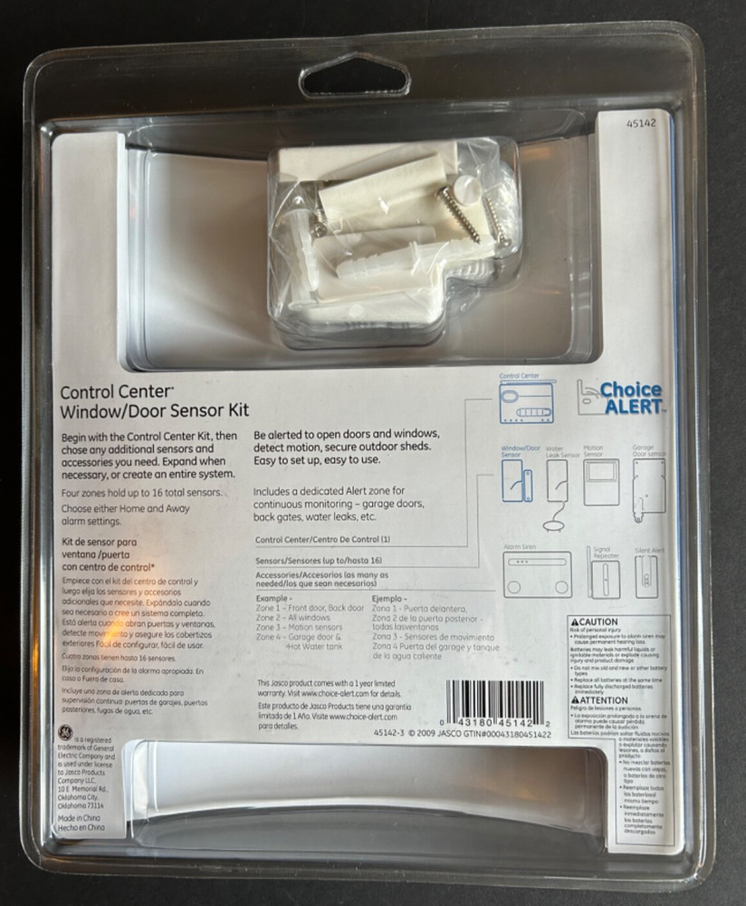 GE Wireless Alarm System Control Center Starter Kit Choice Alert Security New