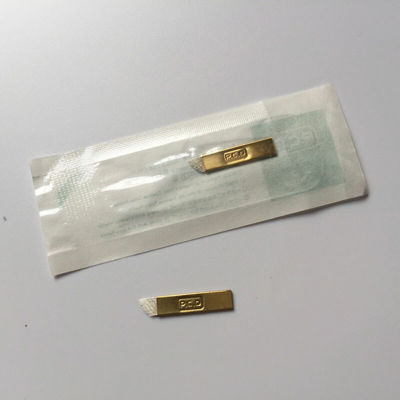 50PCS PCD 14 Pins Microblading Permanent Makeup Manual Eyebrow Tattoo Needles