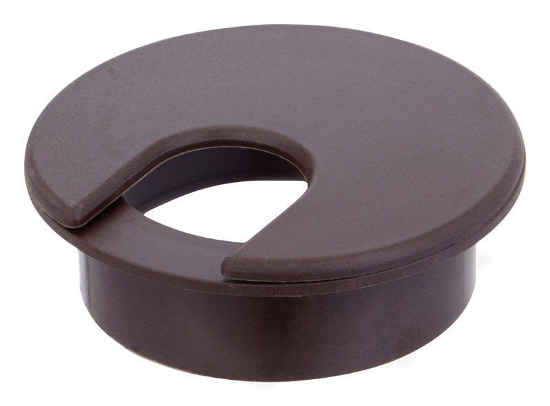 Jandorf 61613 Brown Polystyrene Plastic 2 in. Cutout Hole Computer Grommet