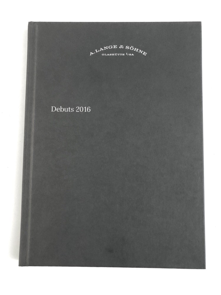 A. Lange And Sohne Debuts 2016 Watch Catalogue Book