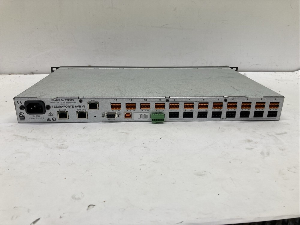 Biamp Systems Tesiraforte AVB VI Digital Audio Signal Processor --POWERS ON--