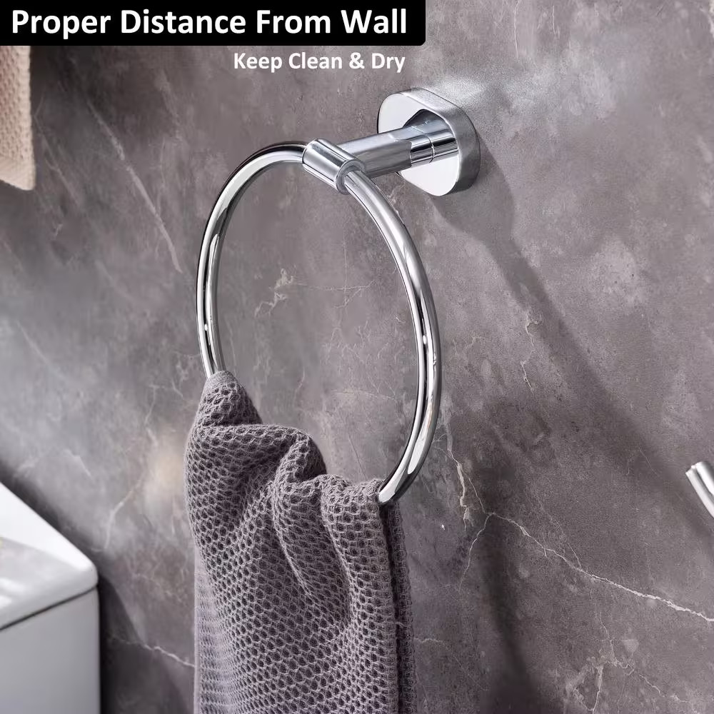 2-Piece Bath Hardware Set with Mounting Hardware in Polished Chrome