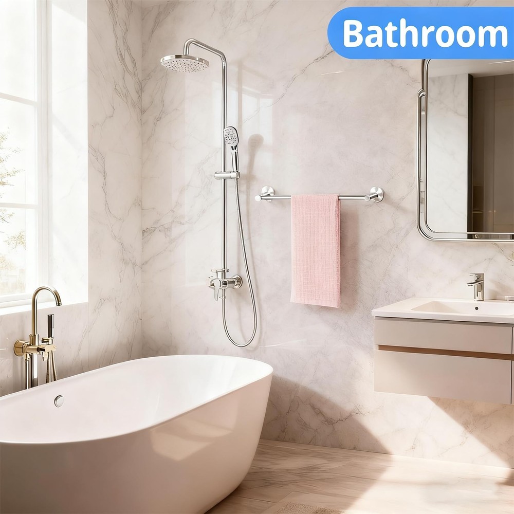 Towel Racks for Bathroom,Adjustable Single C-silver