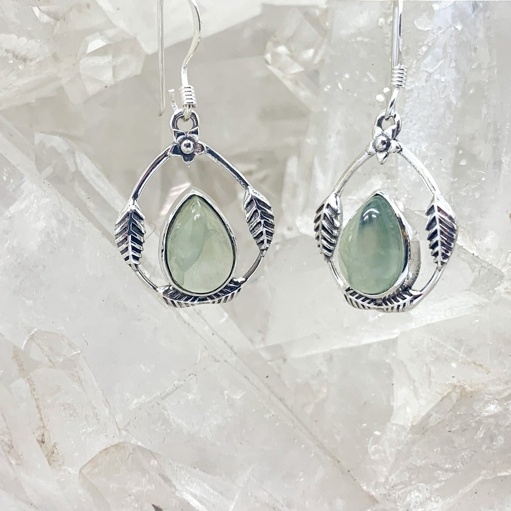 Prehnite Earrings $70