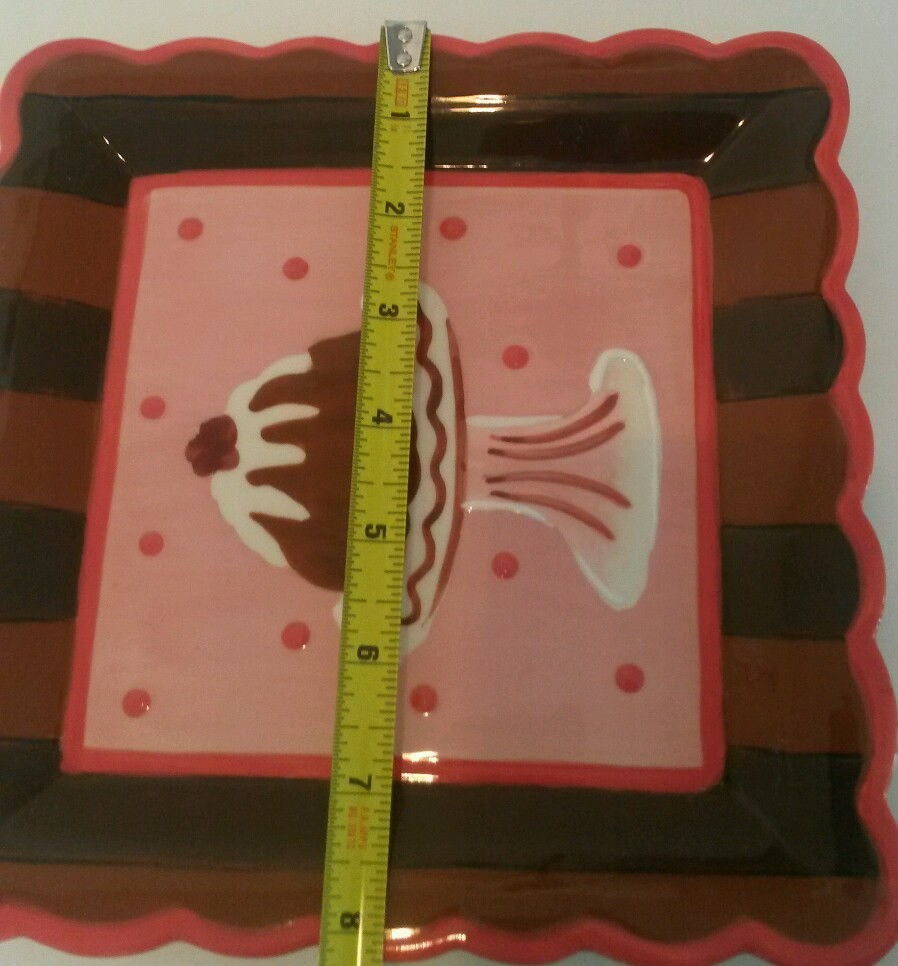 Cake plate or Wall decor ceramic cake plate 8" GORGEOUS! !