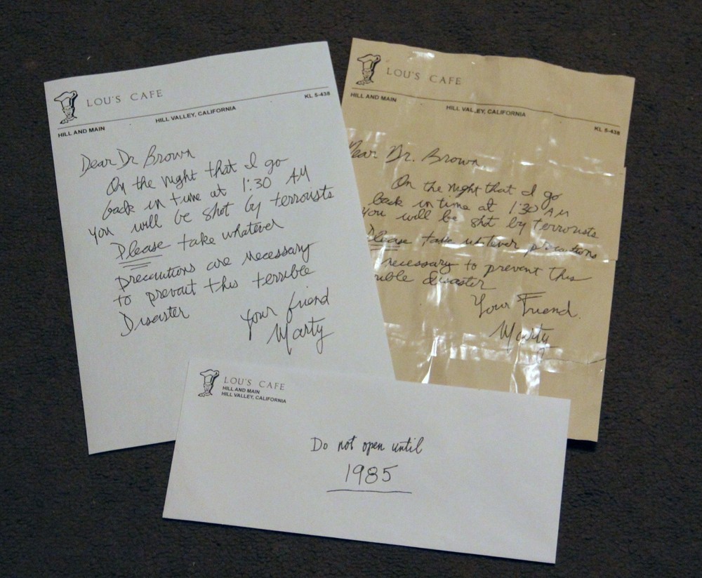 BTTF Back to the Future Prop, Marty's Letter to Doc