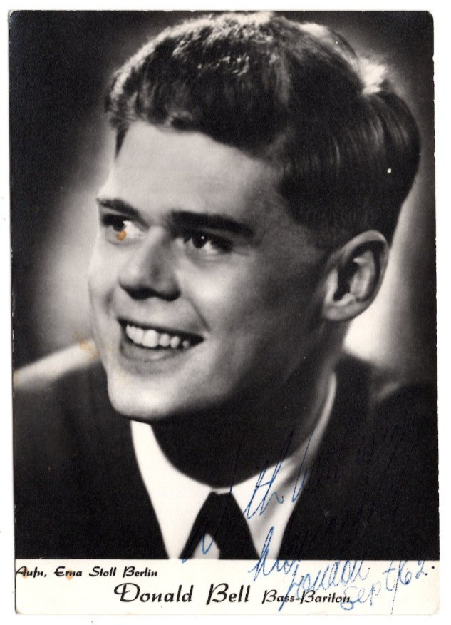 Donald Bell Signed Photo 1962 / Autograph Opera Singer