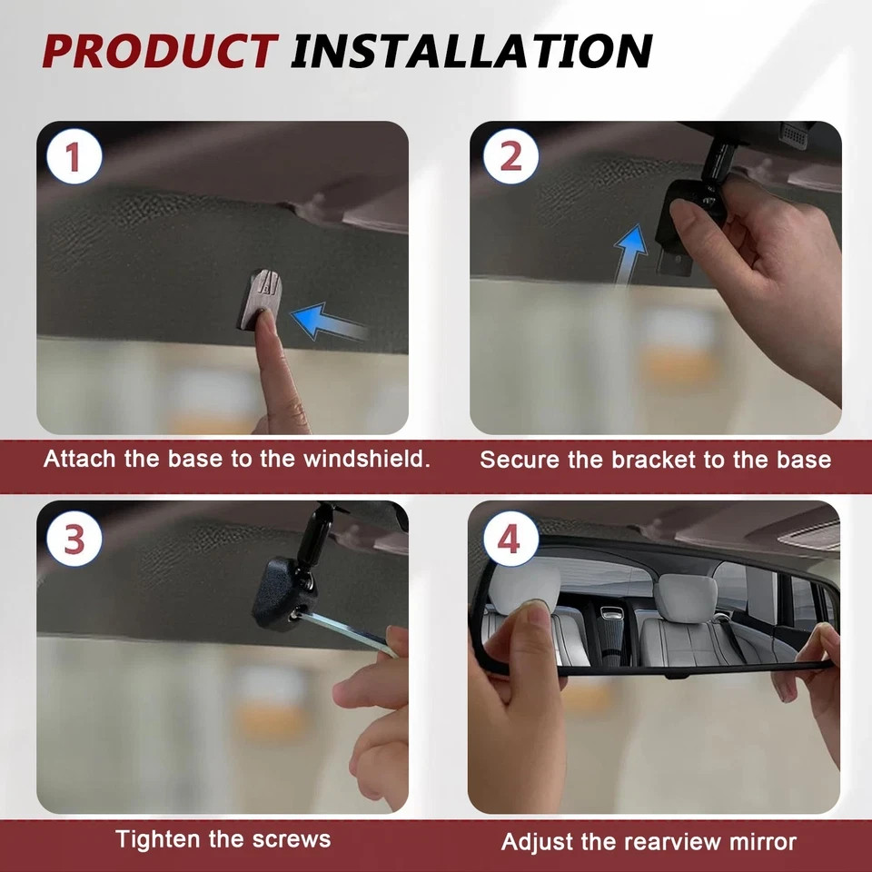 Interior Rear View Mirror Fixing Bracket Windshield Socket Sticker Bracket Base