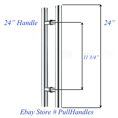Door Hardware Polished Chrome Pull Handles Bar Pulls Entry Entrance Storefront