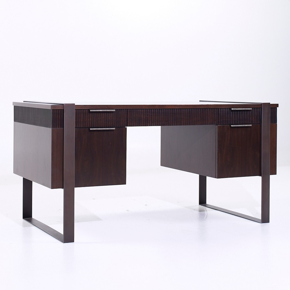 Eurocraft Walnut Executive Desk