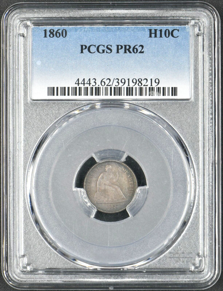 1860 10C Seated Liberty PCGS Half Dimes PR 62