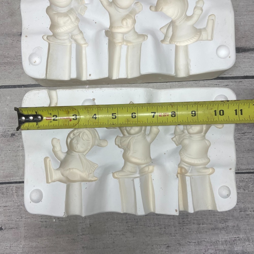Macky Hobby Molds Ceramic Casting Mold Three Pixy Skaters #325
