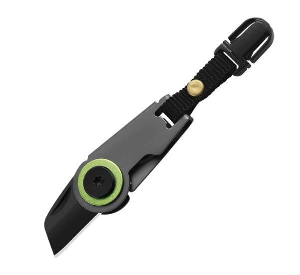 Zip Blade Knife Attaches to Zipper Pull Tab with Locking Blade Quick Release Tab