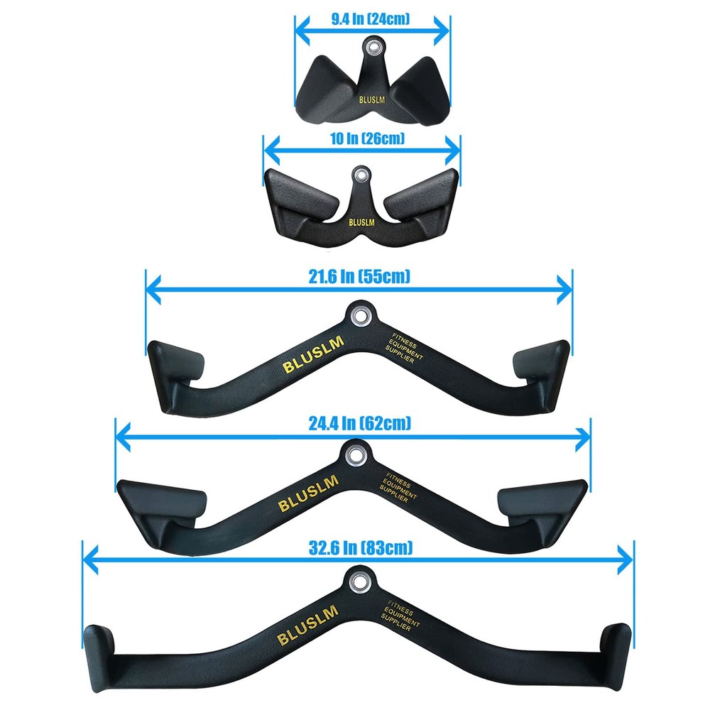 LAT Pull Down Bar for Cable Machine, LAT Pulldown Attachments Tbar Vbar Cable...