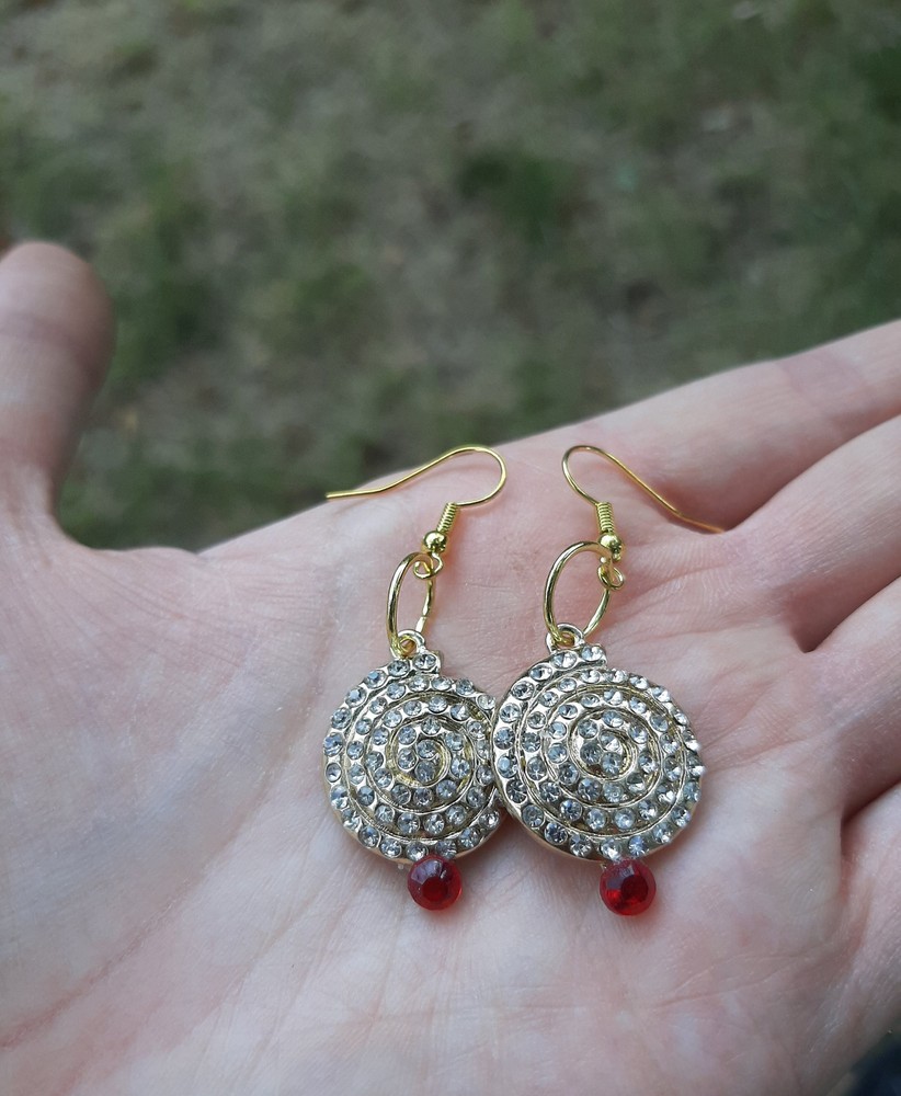 Fibonacci Shell Earrings / Sparkle Earrings
