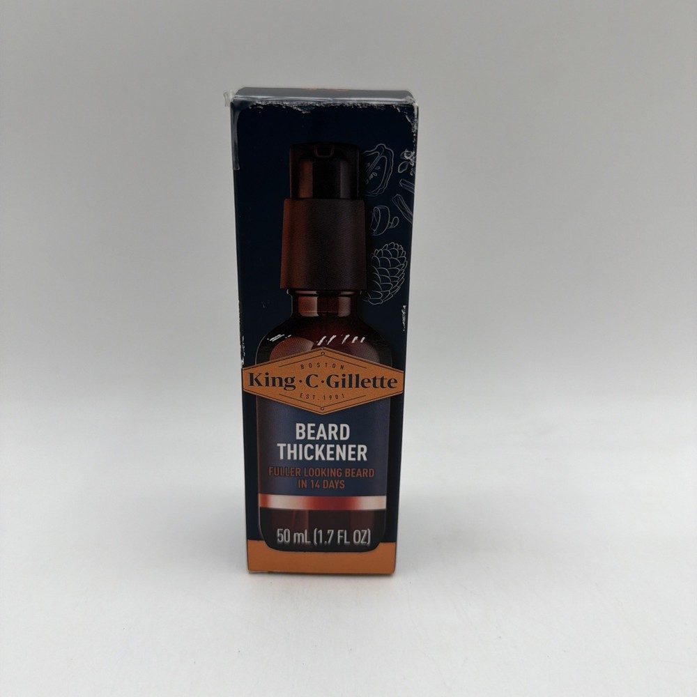 King C Gillette Beard Thickener Vitamin B complex and Caffeine 1.7 oz 3 Pack